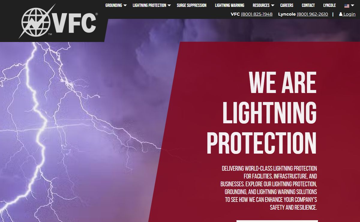 Lightning Protection Systems - Total Site Protection | VFC LP
