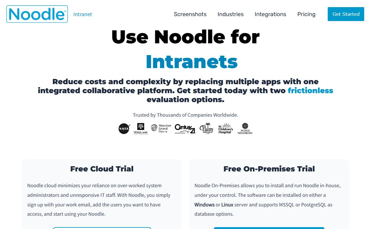Noodle: The On Premises Intranet Software Solution