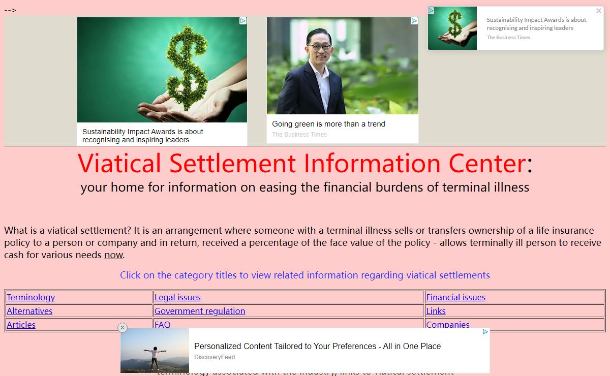 Viatical Settlement Information Center