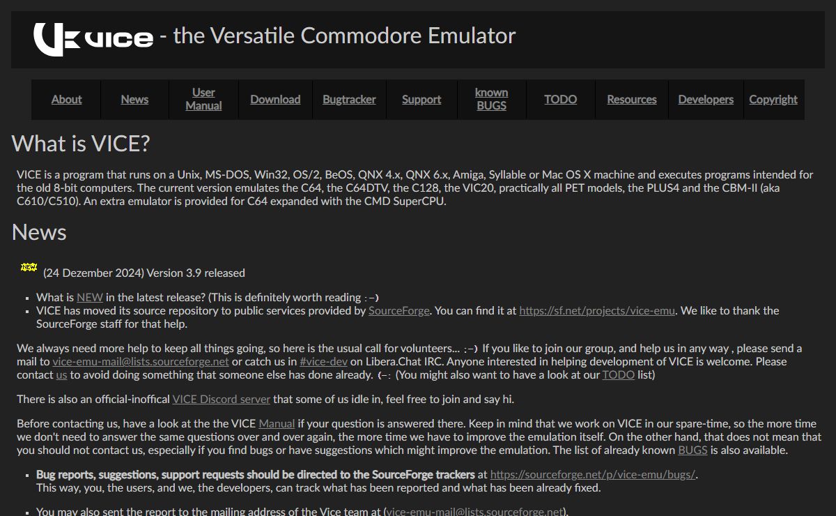 VICE - the Versatile Commodore Emulator