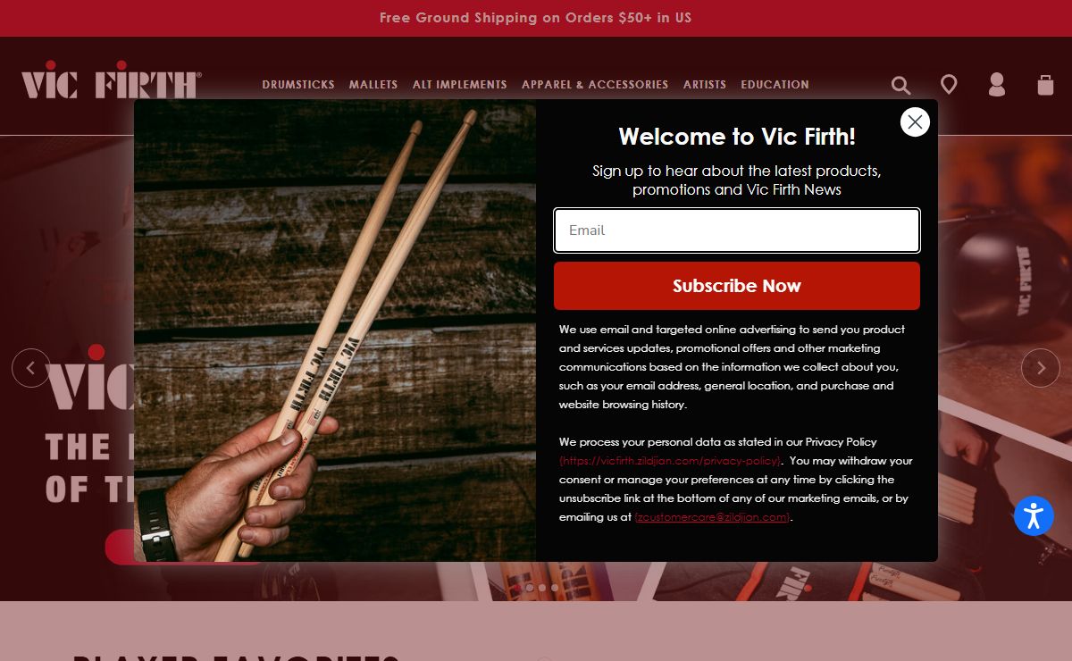 Vic Firth | Official Site | Drumsticks, Mallets and Branded Apparel