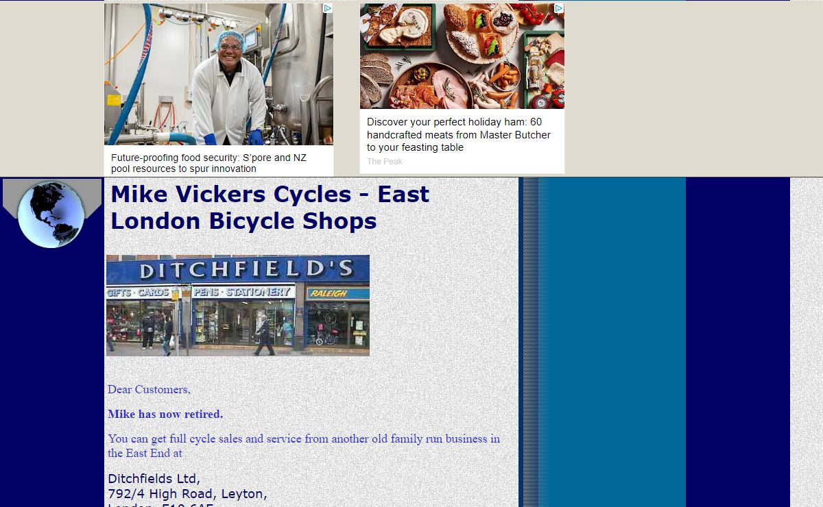 Mike Vickers Cycles - East London Bicycle Shops