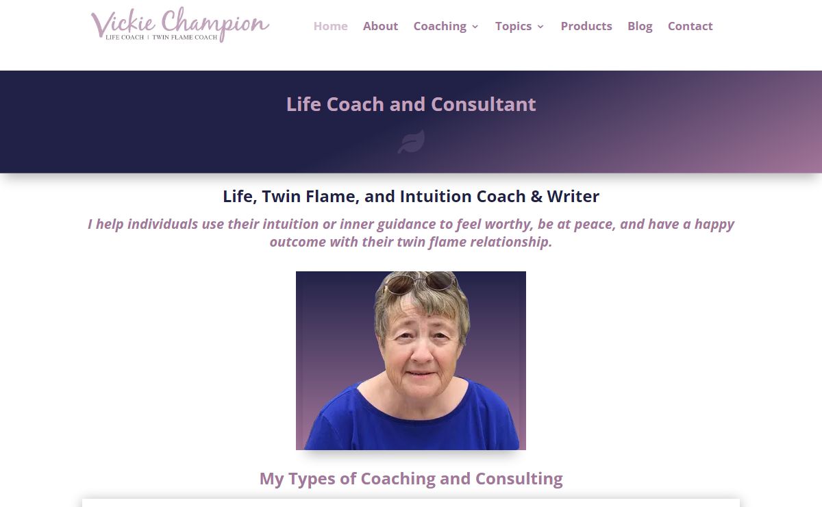 Twin Flame Coach and Life Coach | Vickie Champion