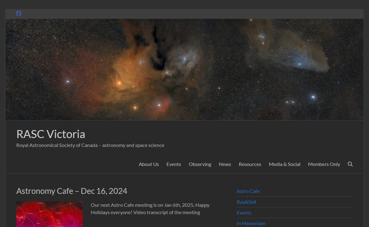RASC Victoria – Royal Astronomical Society of Canada – astronomy and space science