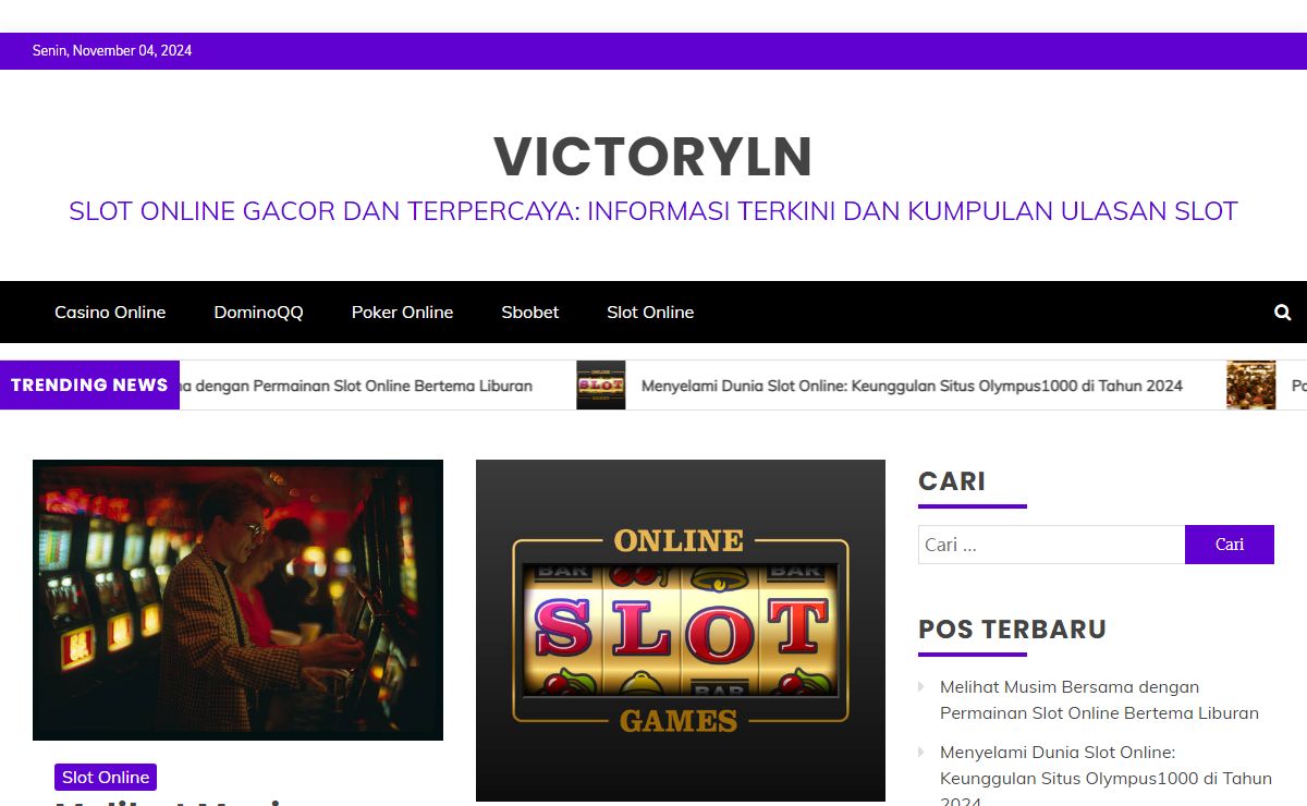 VictoryLn - Slot Online Gacor dan Terpercaya: Informasi Terkini dan Kumpulan Ulasan Slot