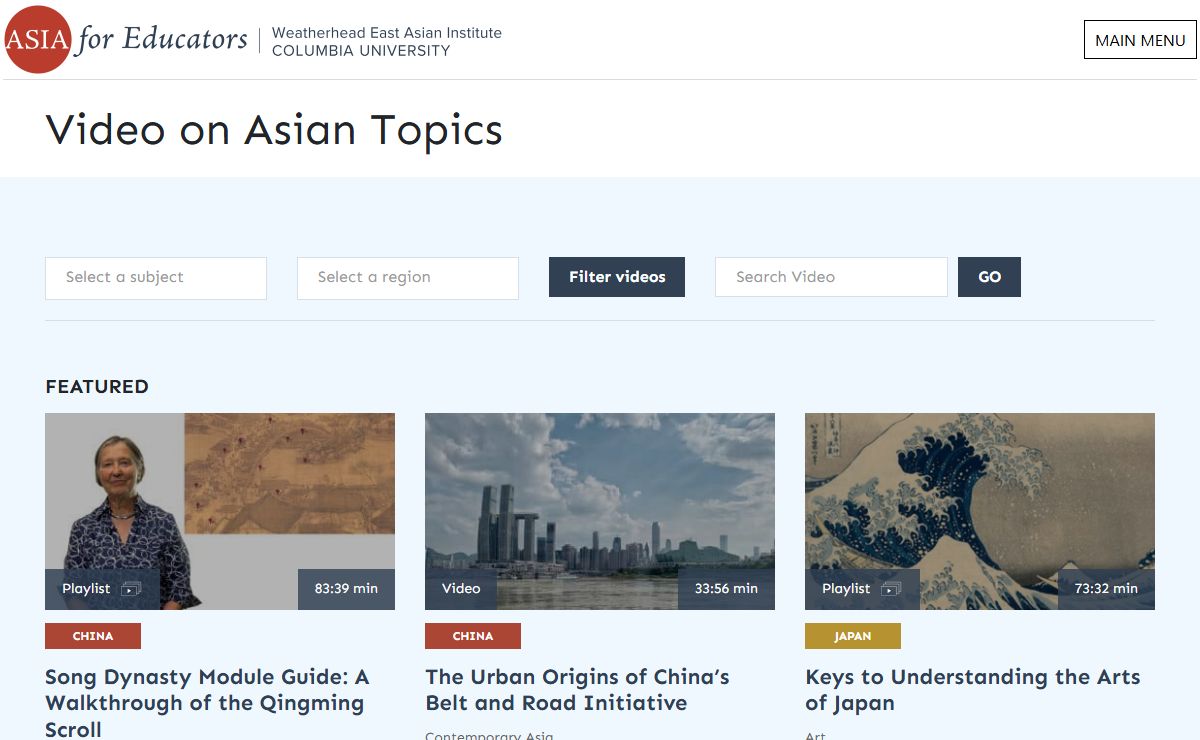 AFE Video - Asia for Educators - Video
