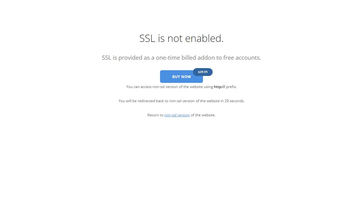 SSL not enabled