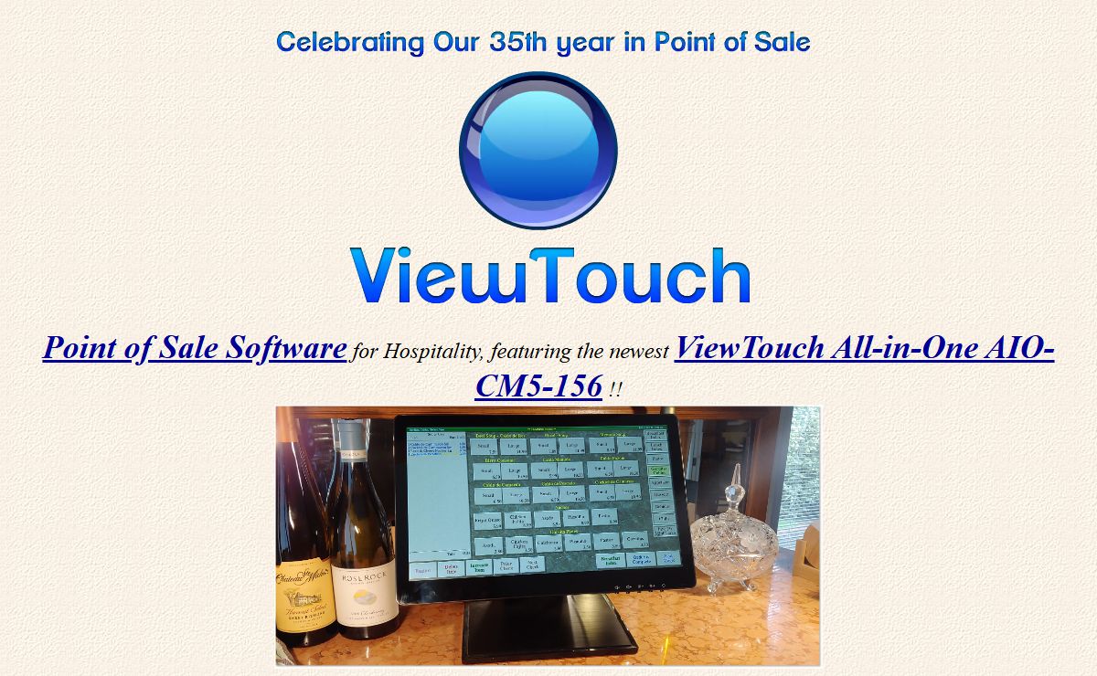ViewTouch Point of Sale under the GNU Free Software License