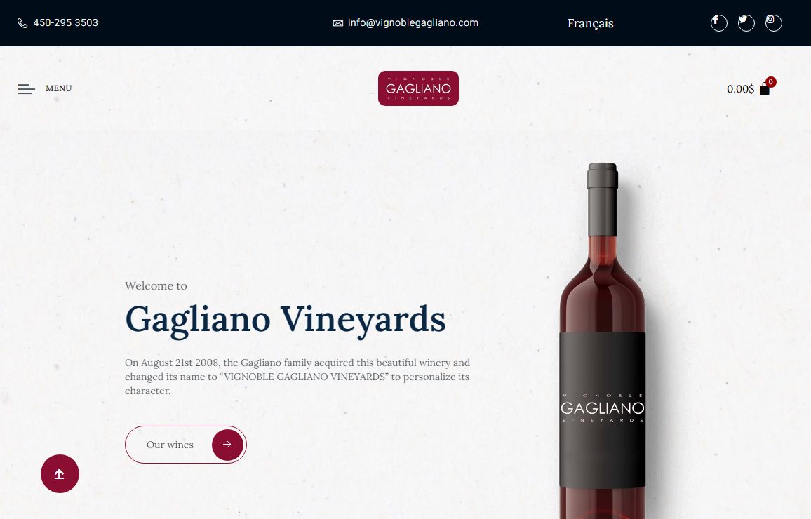 Home - Vignoble Gagliano Vineyards
