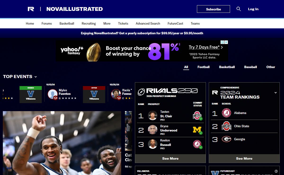 NovaIllustrated: Villanova Wildcats Football & Basketball Recruiting