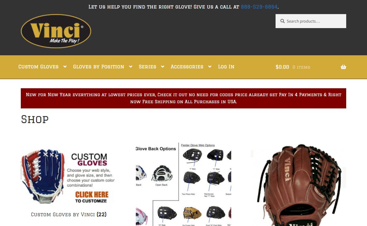 Shop - Vinci Baseball Gloves, Softball Gloves and Sports Equipment
