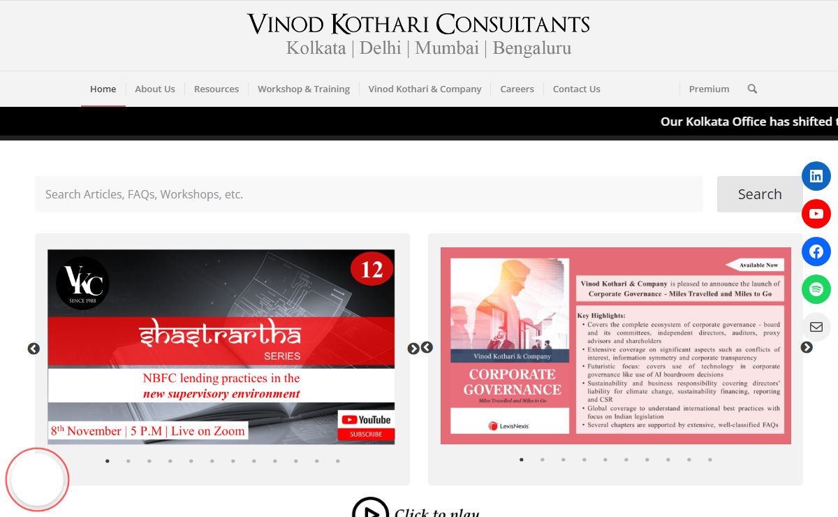 Vinod Kothari Consultants – Financial Consultants