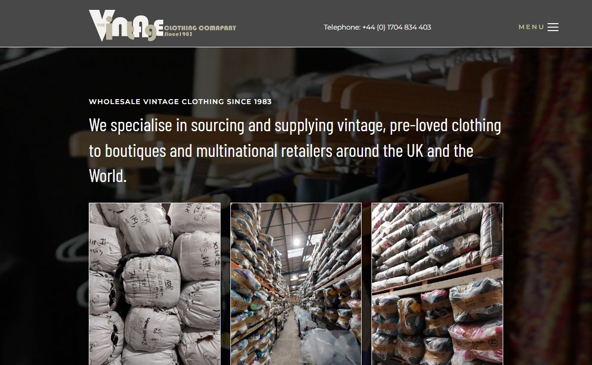 The Vintage Clothing Company - Specialist Vintage Clothing Wholesaler Distributing Worldwide.