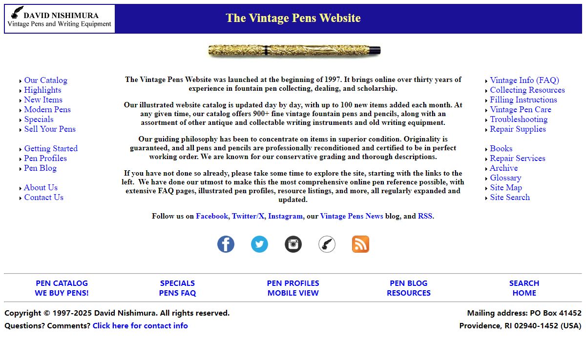 The Vintage Pens Website