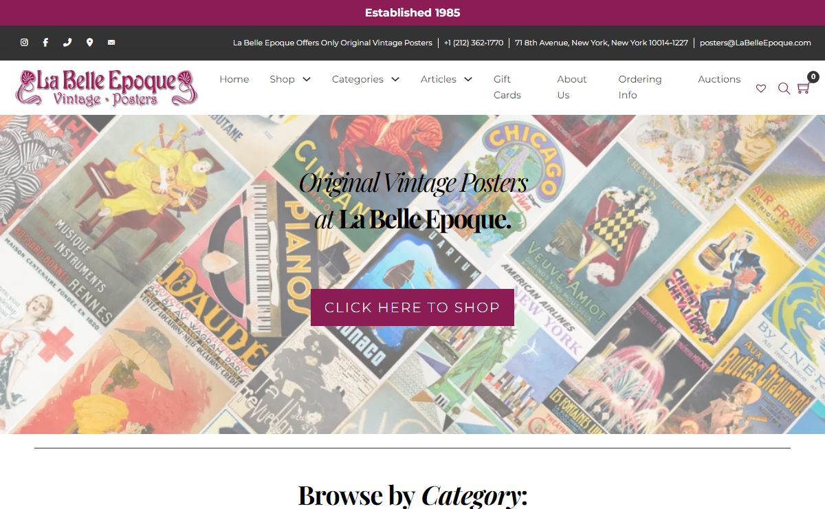 NYC's Premier Vintage Poster Store: La Belle Epoque