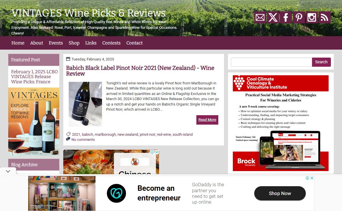 LCBO VINTAGES Wine Picks & Reviews