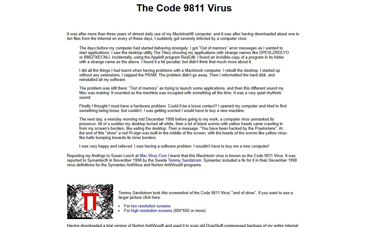 The Code 9811 Virus