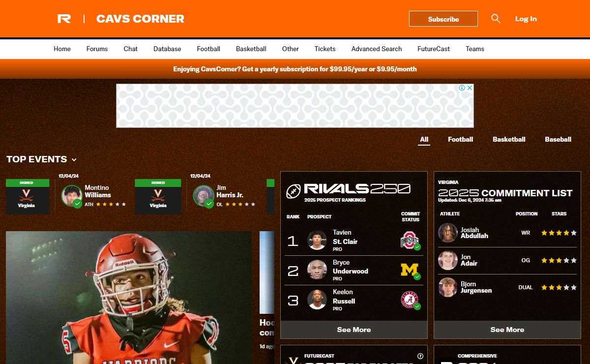 CavsCorner: Virginia Cavaliers Football & Basketball Recruiting