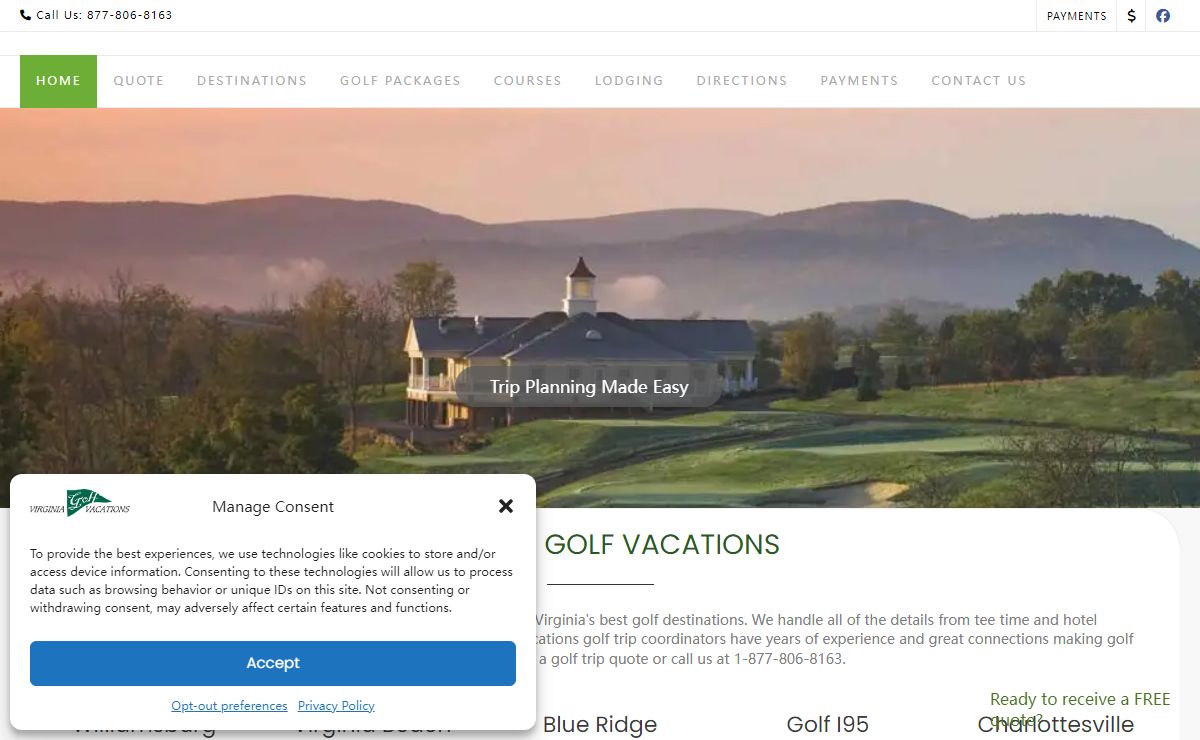 Virginia Golf Packages | VA Golf Vacations Homepage