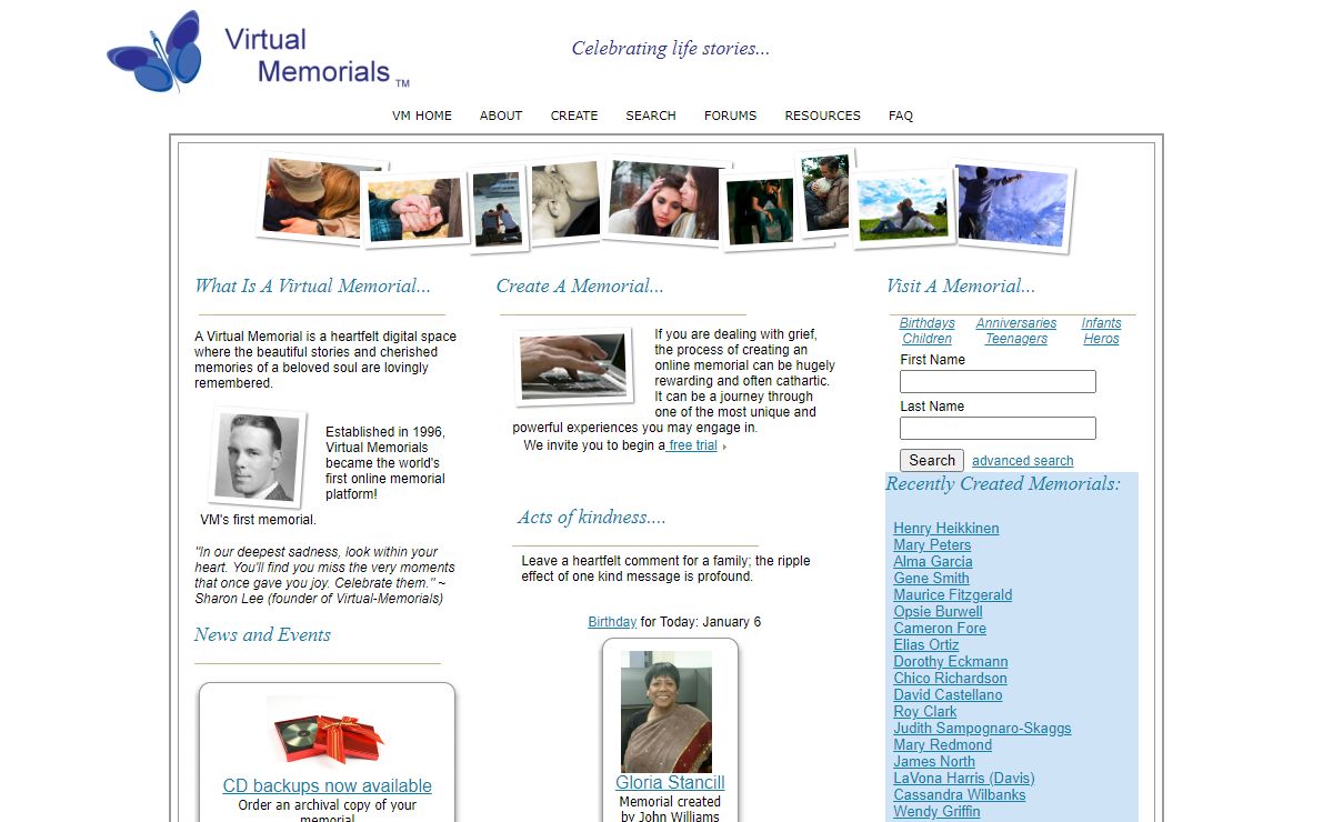 Virtual Memorials
