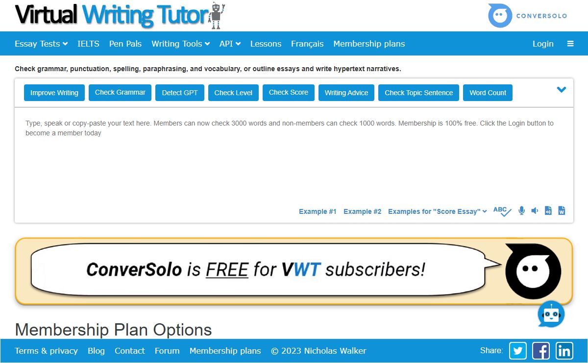 Grammar Check - Free Essay Checker | Virtual Writing Tutor