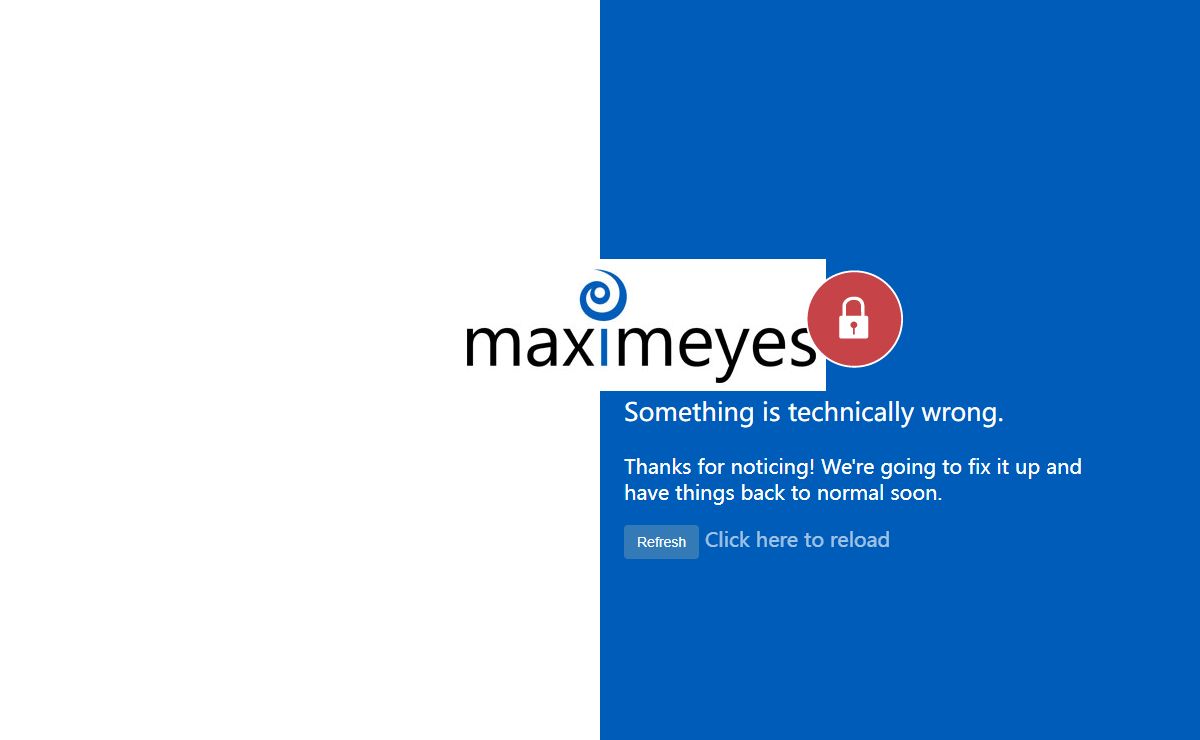 Maximeyes Error