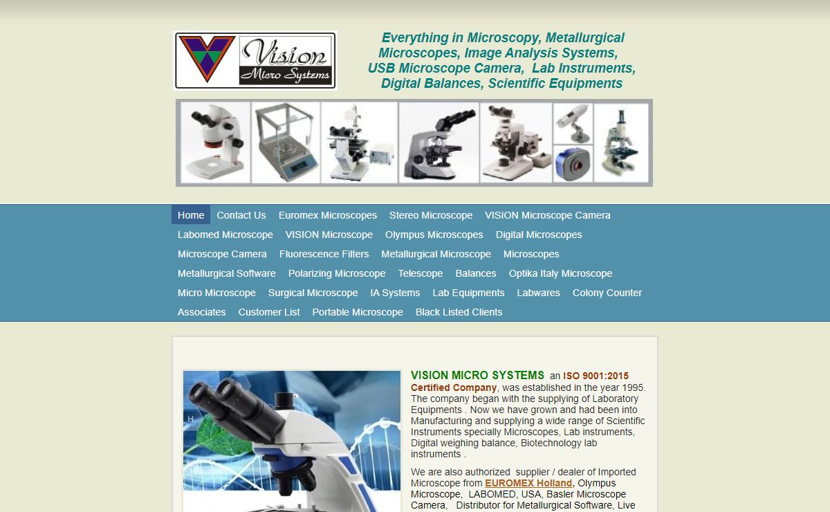 VISION MICRO SYSTEMS : Microscope, Research Lab Equipments Dealer, Supplier in Kolkata, India - home