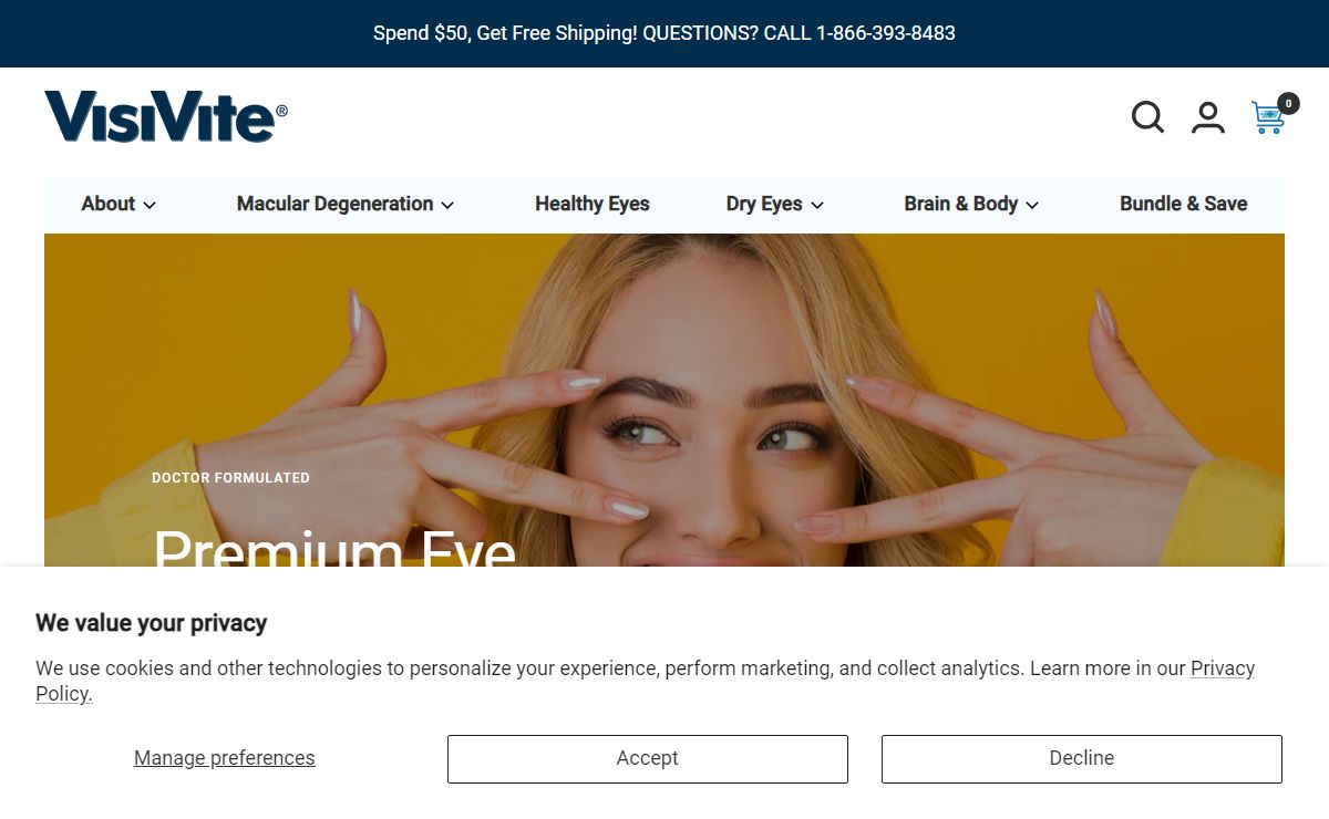VisiVite Eye Vitamins for Macular Degeneration and Dry Eye