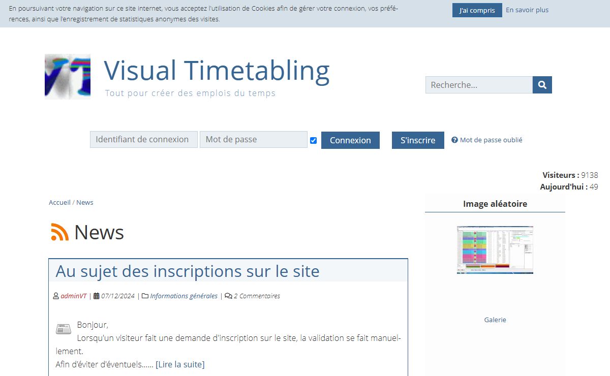 Visual Timetabling - News