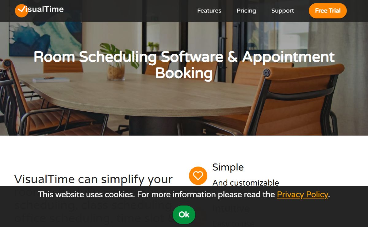 Room scheduling software, class scheduling, workspace scheduling.