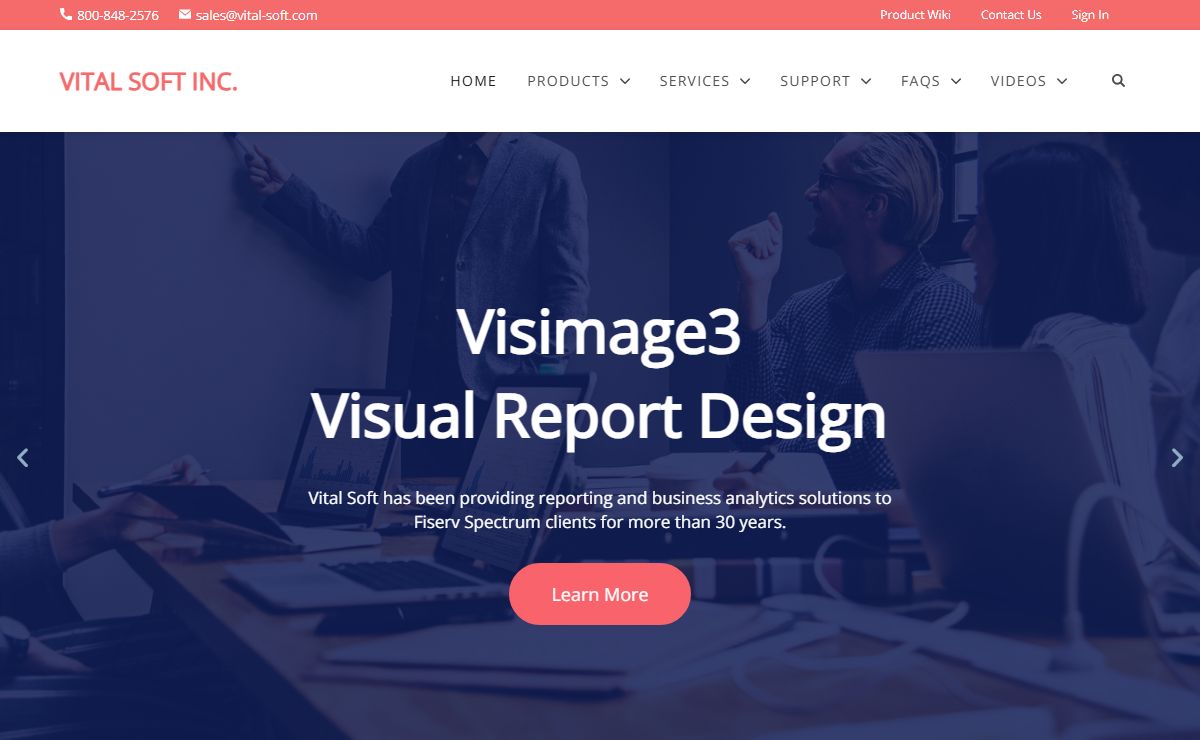 Vital Soft Inc. – Report Writing for Spectrum Clients.