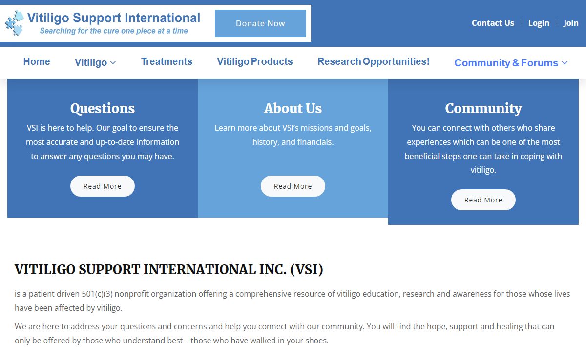 Home - Vitiligo Support International
