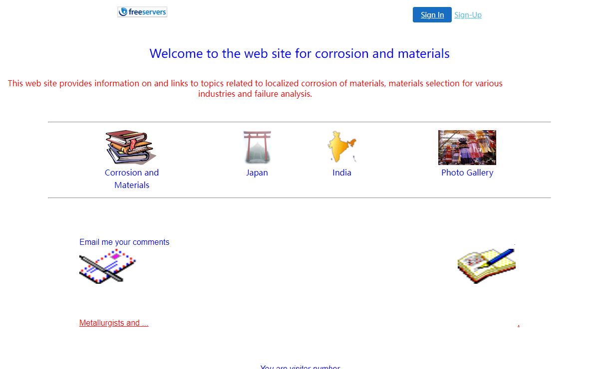 A site by Vivekanand Kain for Corrosion, Japan and India