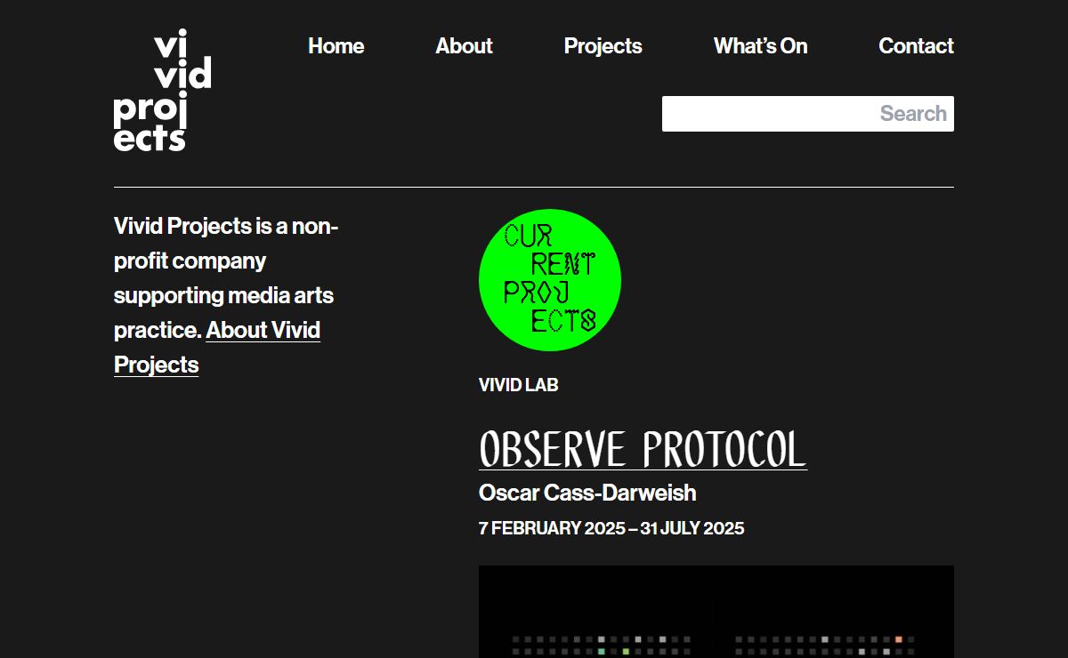 Vivid Projects - A media practice based arts organisation based in Birmingham UK
