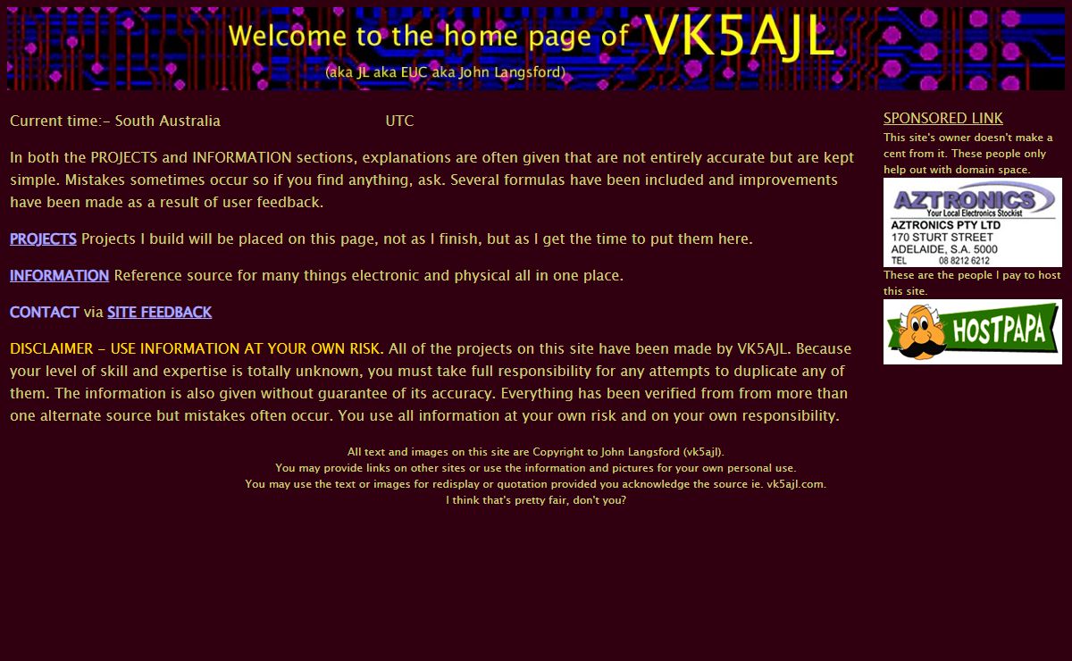 VK5AJL (John Langsford aka JL aka Euc) - HOME PAGE