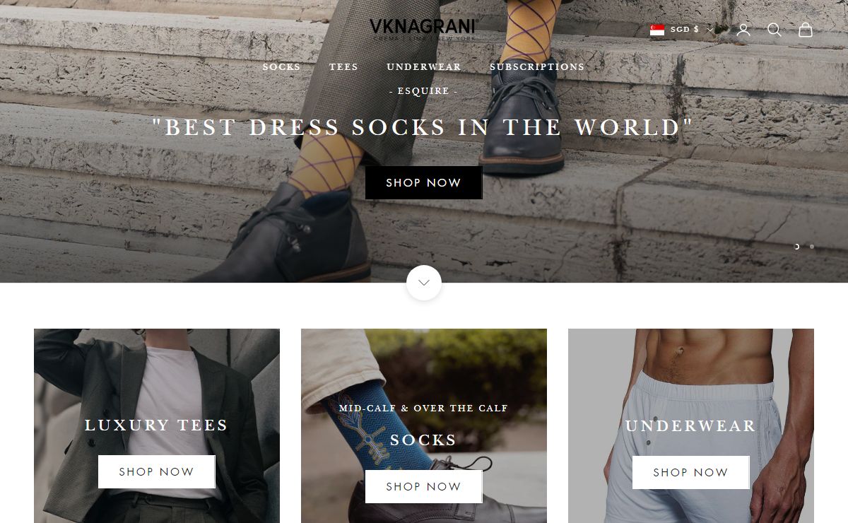 VK Nagrani | Luxury Men's Dress Socks, Underwear, and Apparel