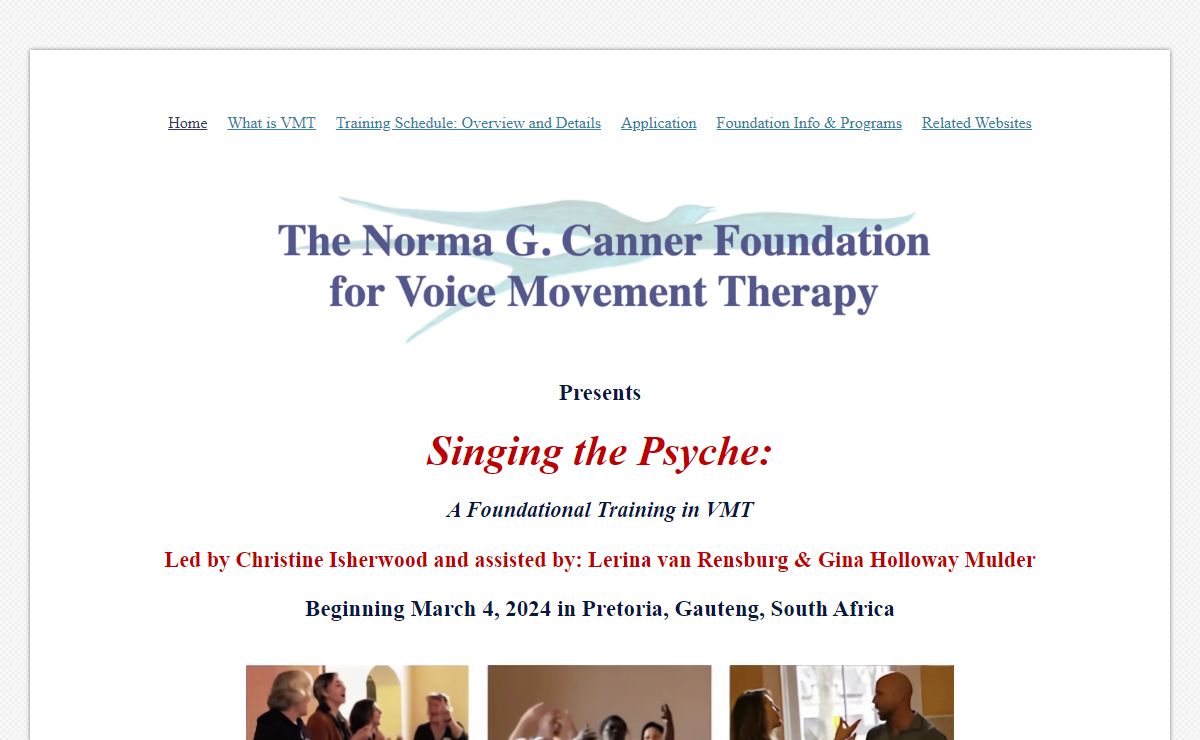 Home - The Norma G. Canner Foundation for Voice Movement Therapy
