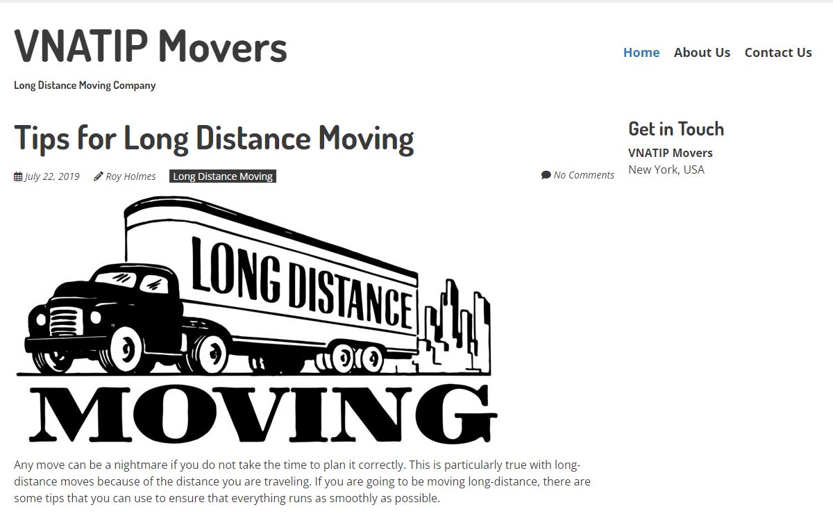 VNATIP Movers - Long Distance Moving Company