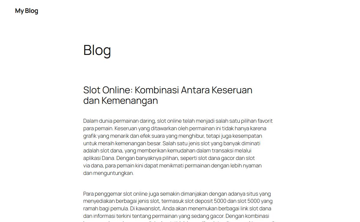 My Blog – My WordPress Blog