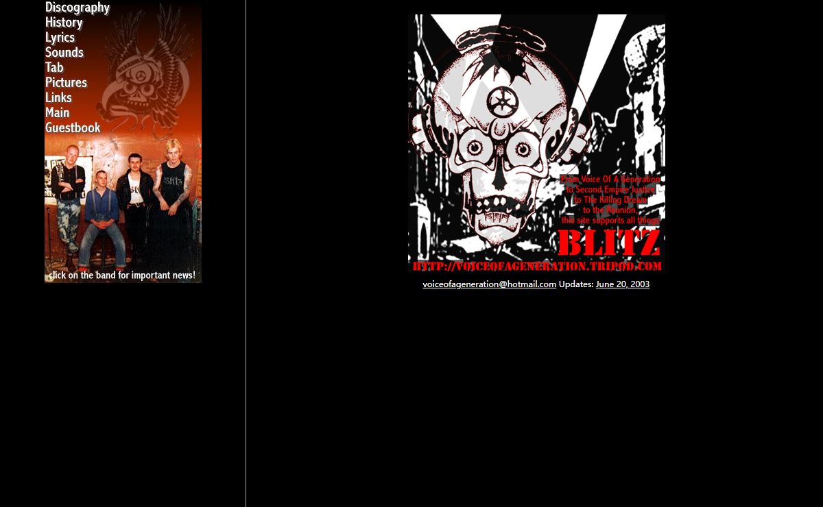 Blitz: Voice Of A Generation (unoffical Blitz site)