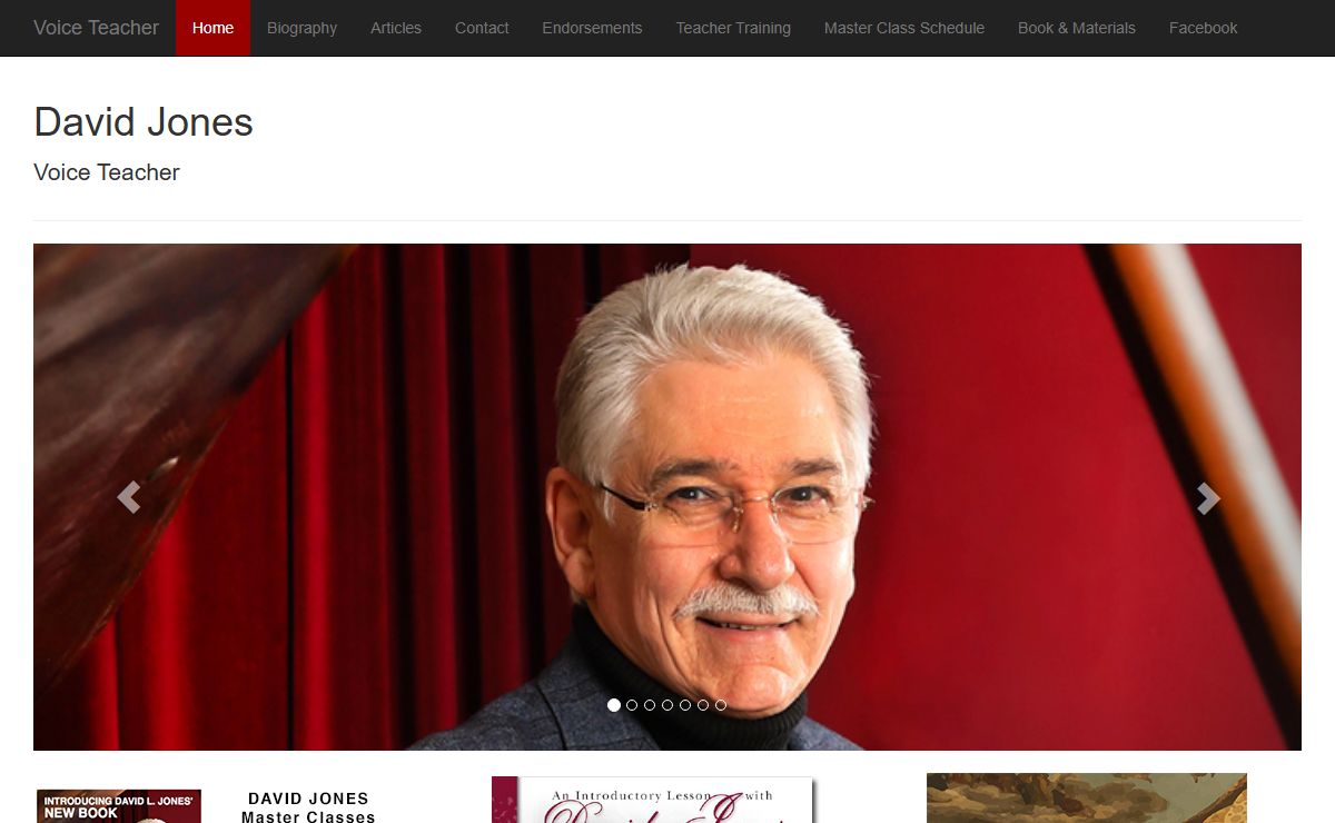 David Jones - The Voice Teacher Dot Com