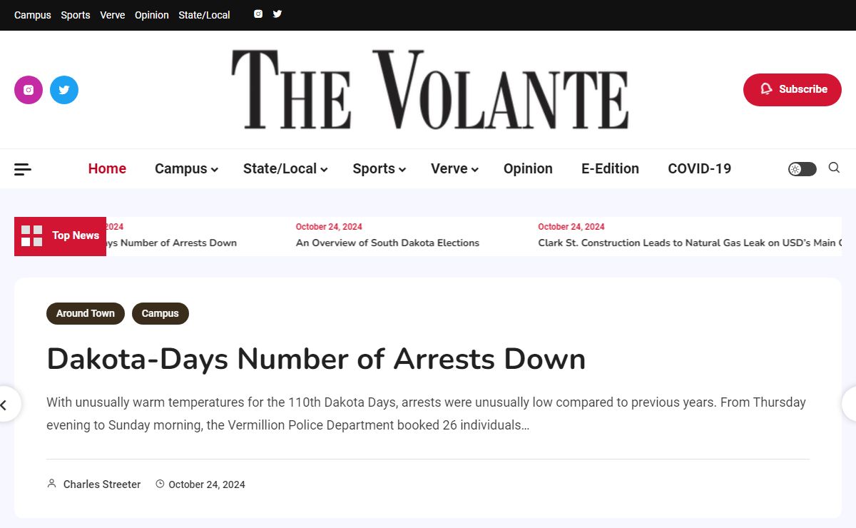 The Volante – University of South Dakota's Independent Student Newspaper