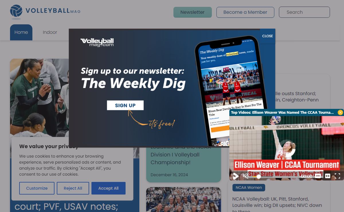 Volleyballmag.com - Volleyball never sleeps. Expert volleyball coverage on NCAA, pro, beach, and much more—all right here at Volleyballmag.com.
