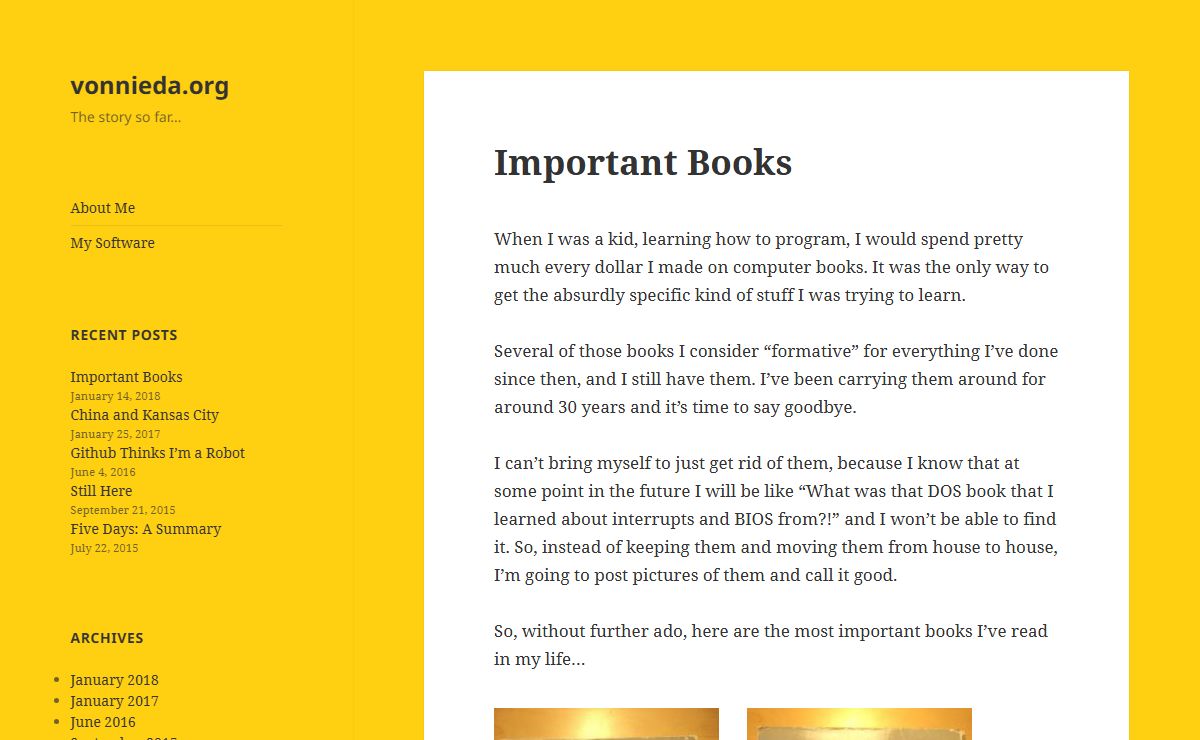 vonnieda.org – The story so far…