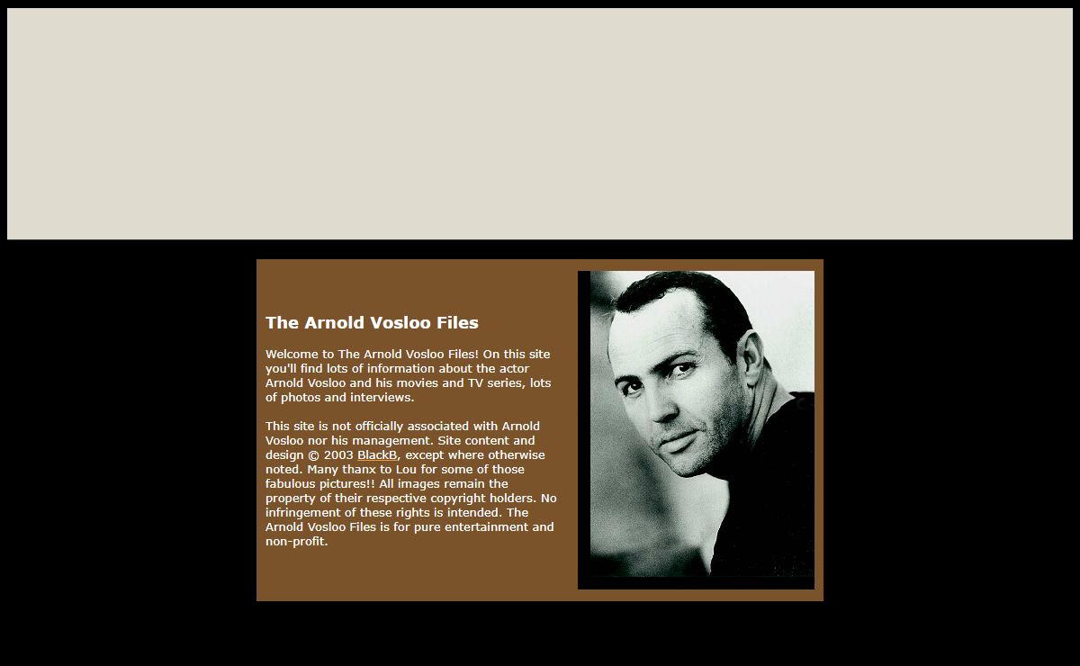 The Arnold Vosloo Files