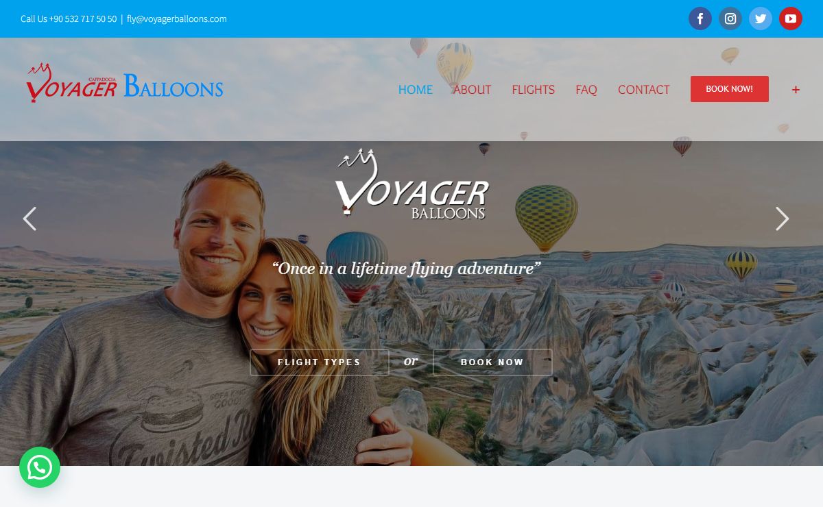 Cappadocia Voyager Balloons – Hot Air Balloon Flights over Cappadocia, Turkey