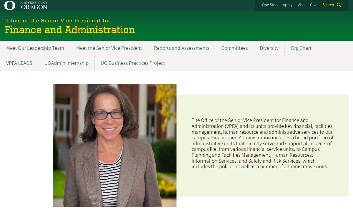 Finance and Administration | University of Oregon