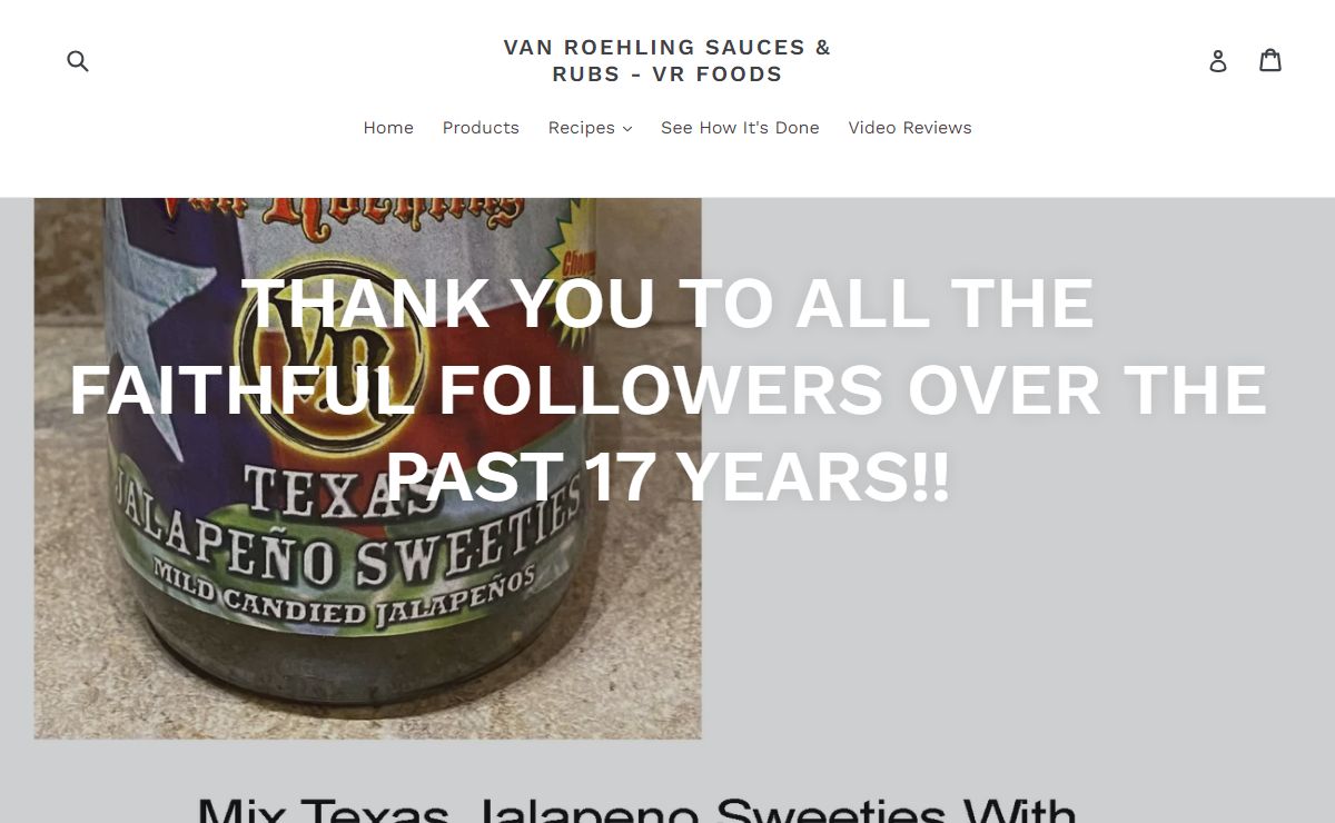 VR Sauces & Rubs – Van Roehling Sauces & Rubs - VR Foods