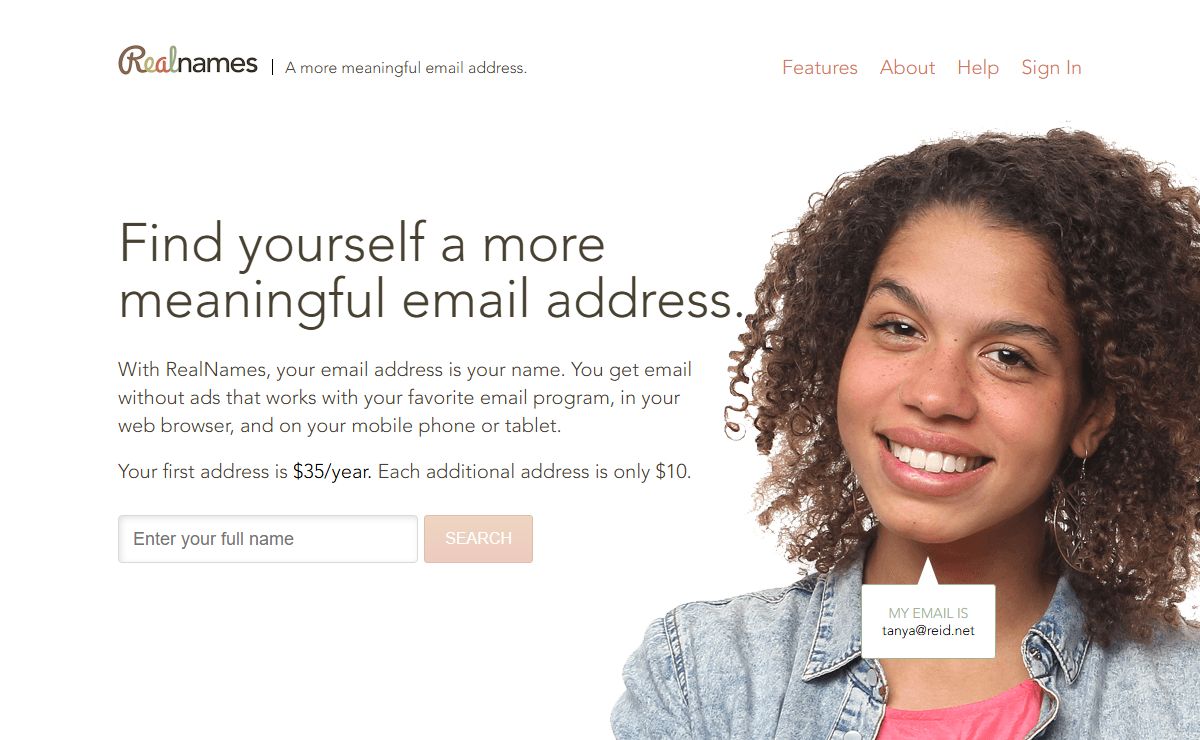 RealNames | A more meaningful email address