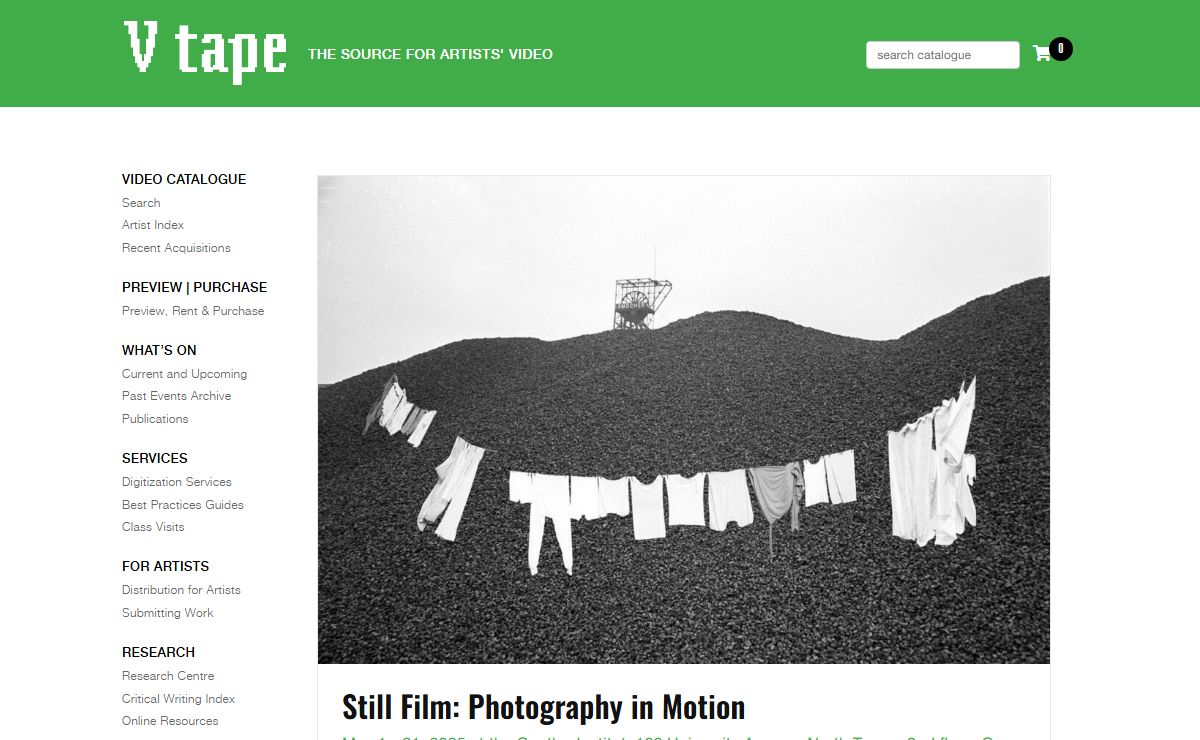 Vtape | The Source for Artists' Video